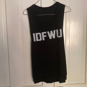EUC Muscle Tee by Private Party “IDFWU”